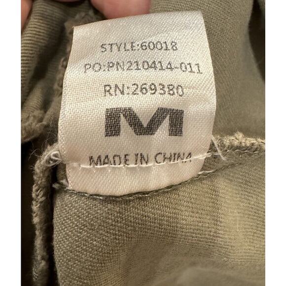 Newbury Kustom Women's Army Olive Green Short Utility Jacket M Button Up Stars - Picture 8 of 8